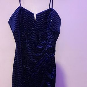 homecoming dress nervy blue with sparkles